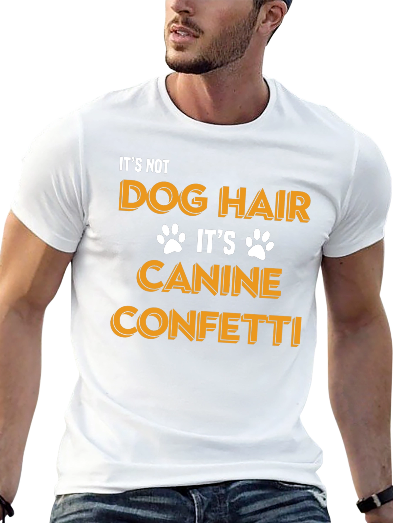 Dog Hair Canine Confetti Graphic Tee