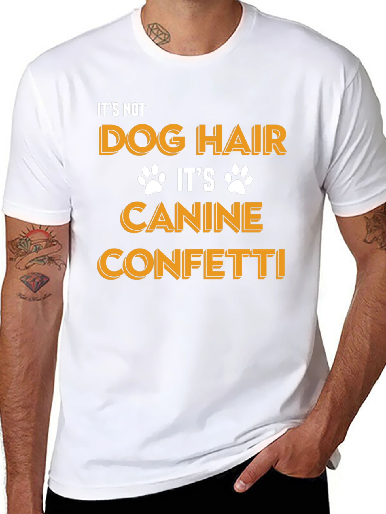 Dog Hair Canine Confetti Graphic Tee