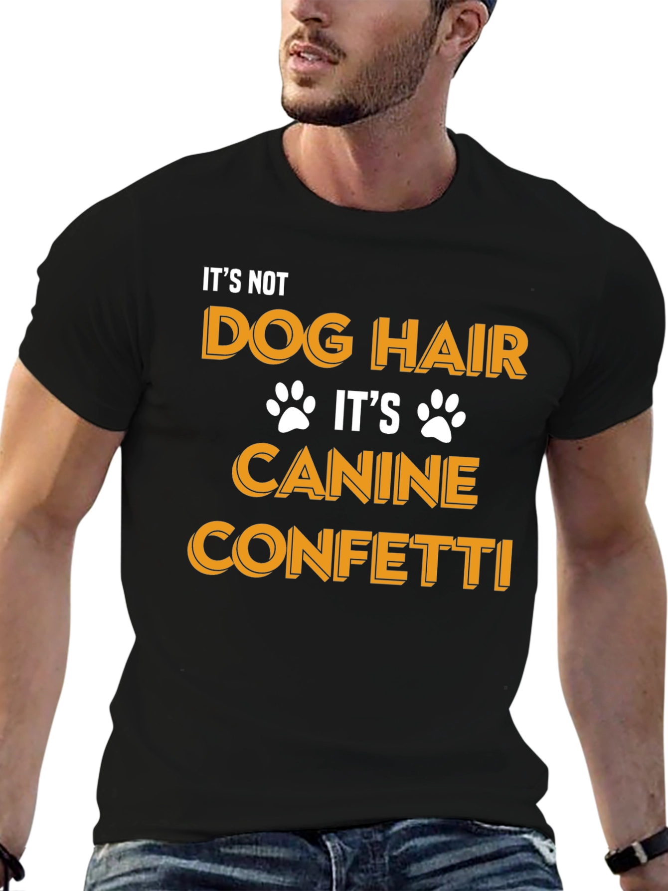 Dog Hair Canine Confetti Graphic Tee