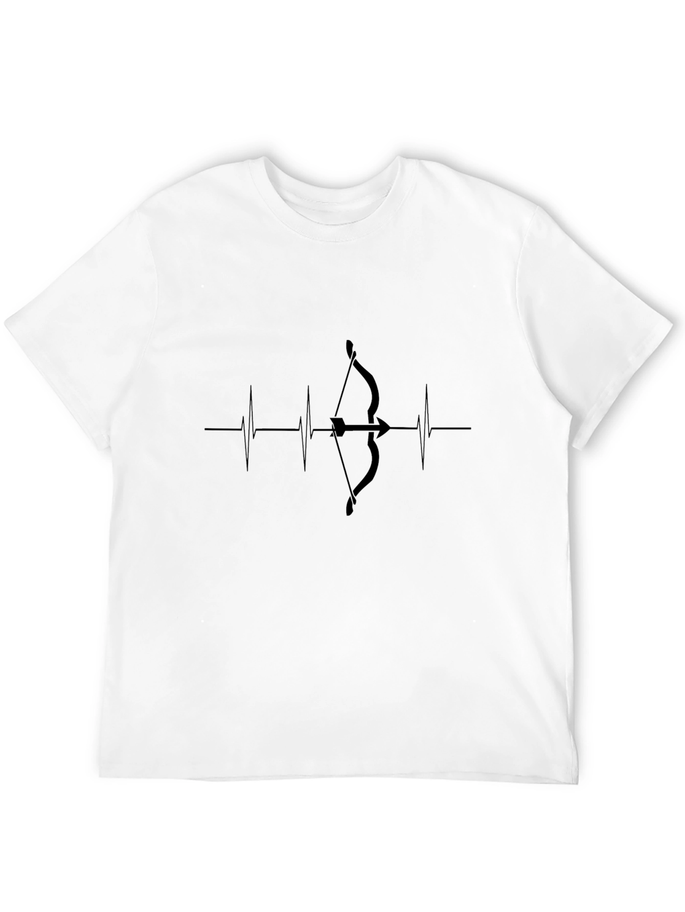 Archers Heartbeat Graphic Tee - Black Cotton T-Shirt