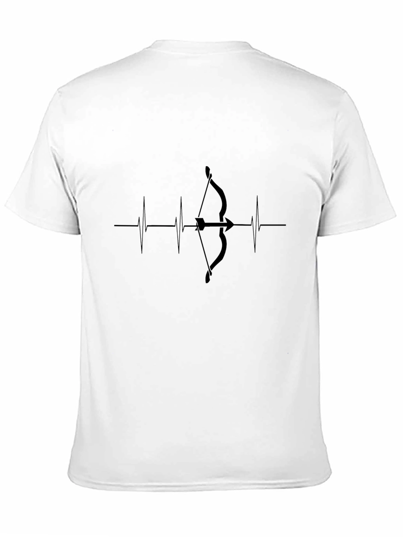 Archers Heartbeat Graphic Tee - Black Cotton T-Shirt