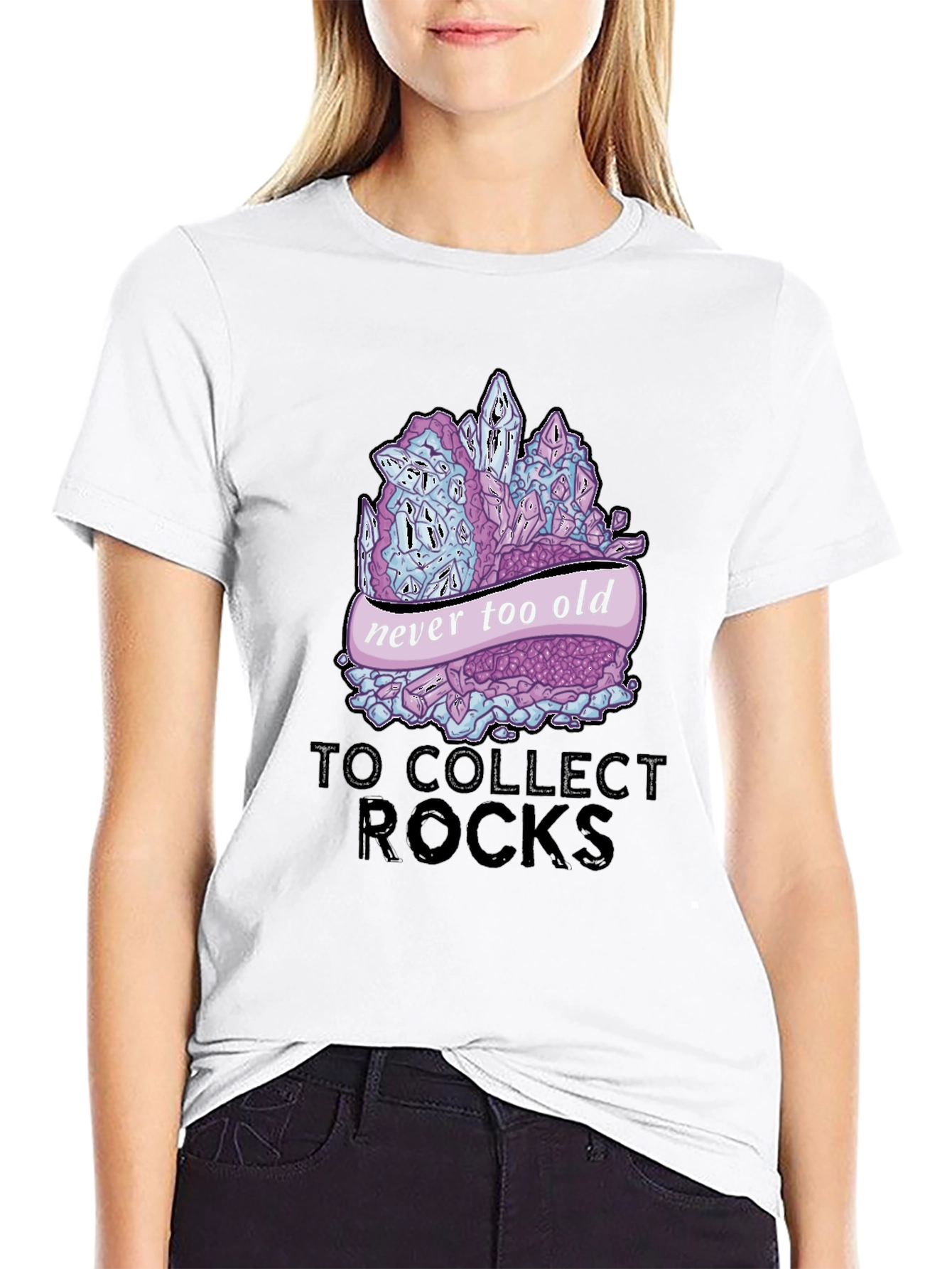 Never Too Old to Collect Rocks Graphic T-Shirt