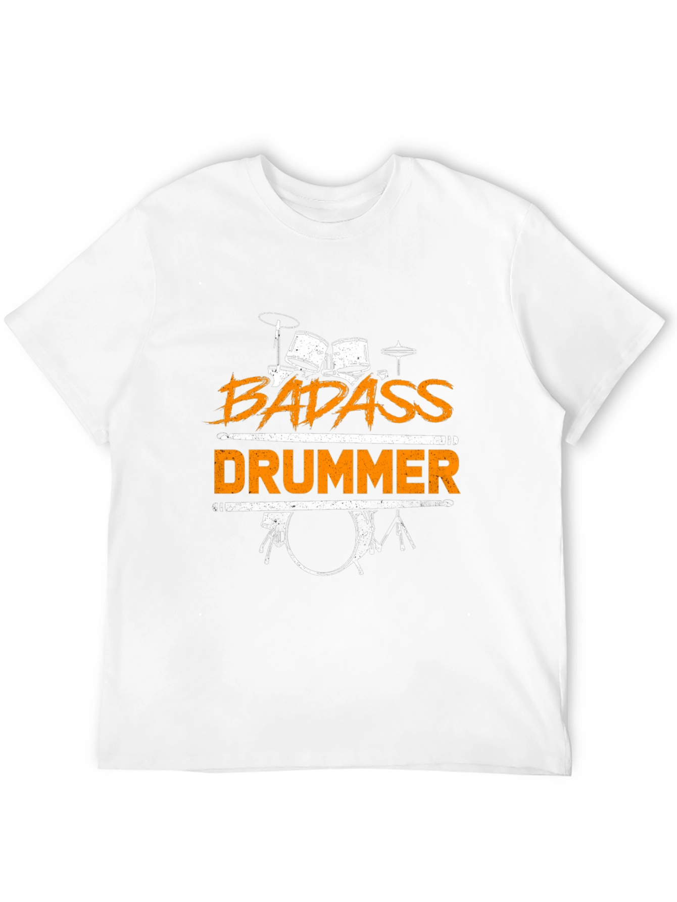Badass Drummer Graphic Tee - Black