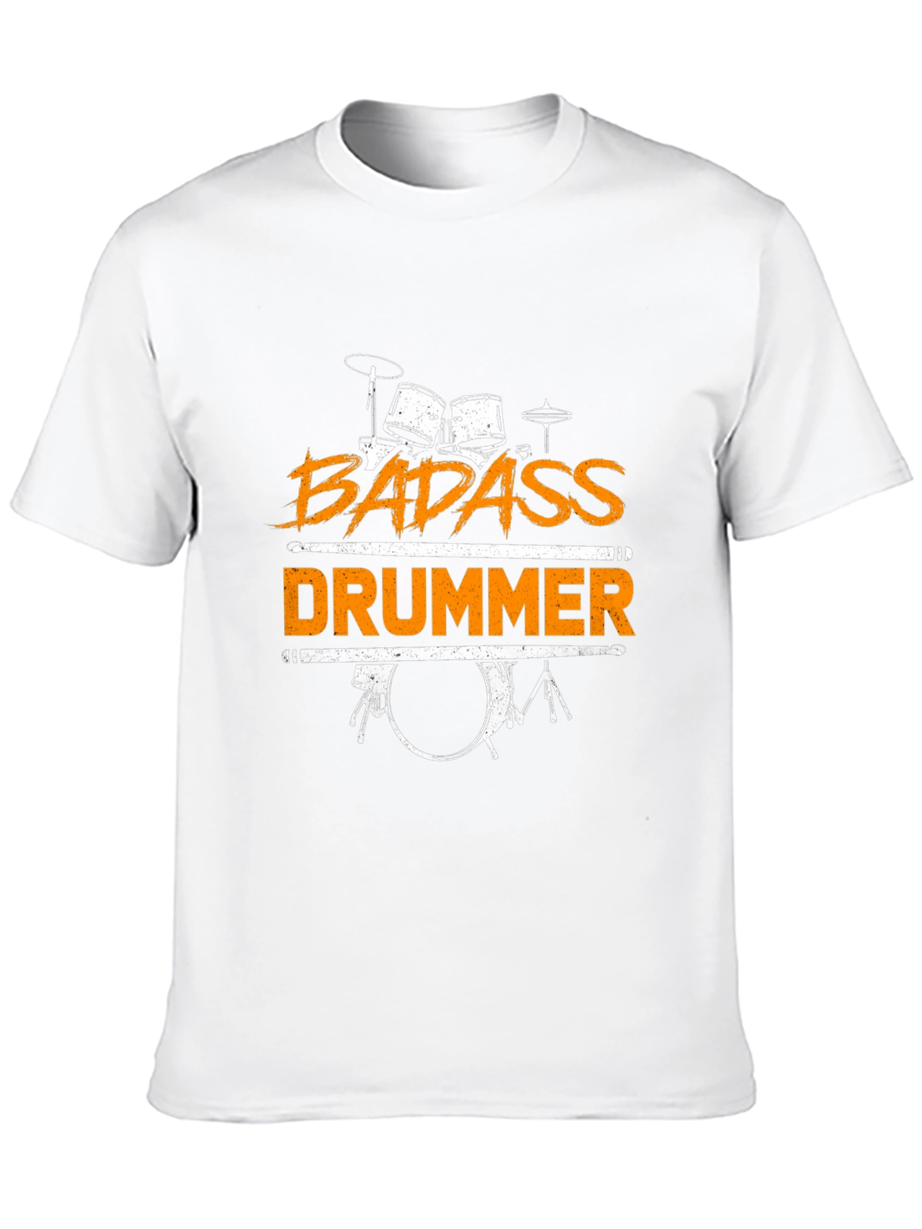 Badass Drummer Graphic Tee - Black