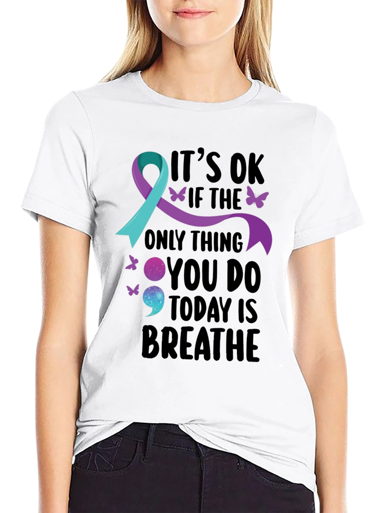 Its OK Breathe Mental Health Awareness T-Shirt
