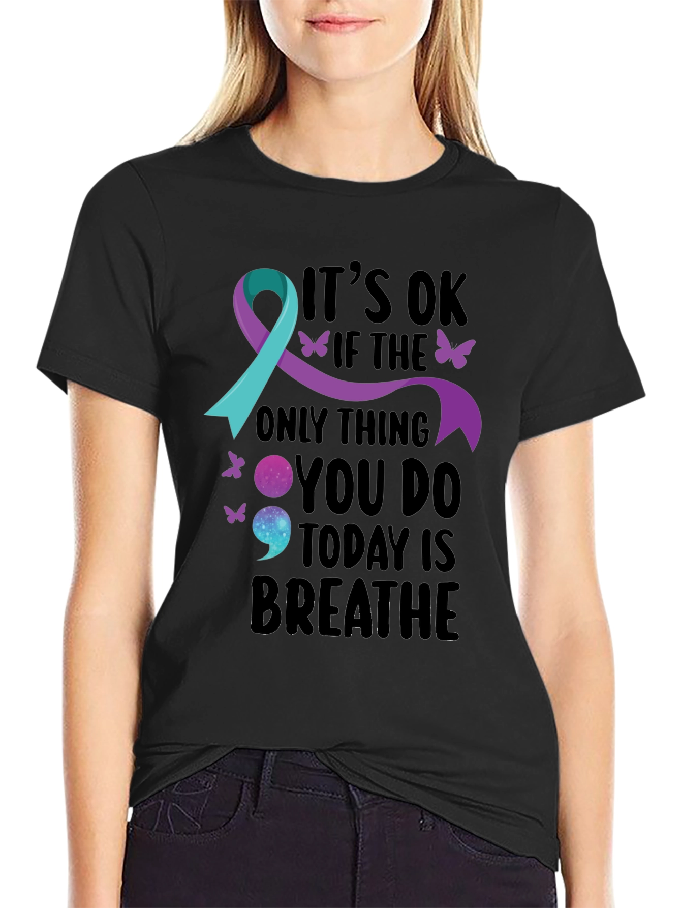 Its OK Breathe Mental Health Awareness T-Shirt