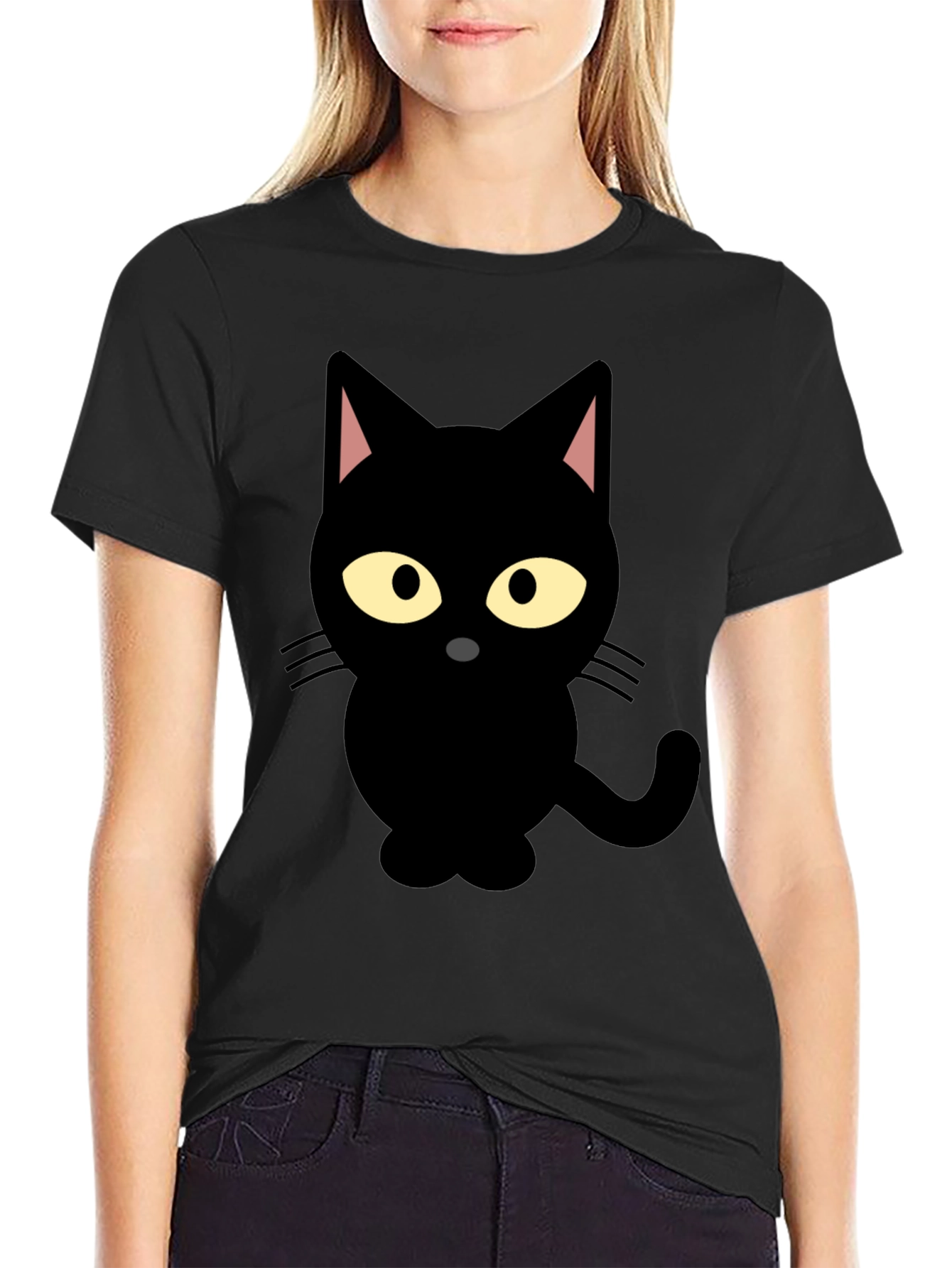 Black Cat Graphic Tee - Mens Short Sleeve