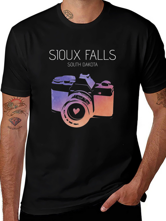 Sioux Falls South Dakota Camera Graphic T-Shirt