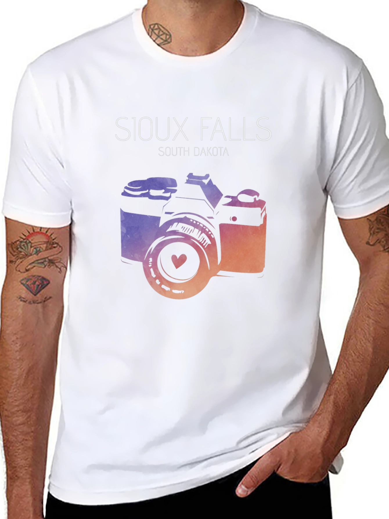 Sioux Falls South Dakota Camera Graphic T-Shirt