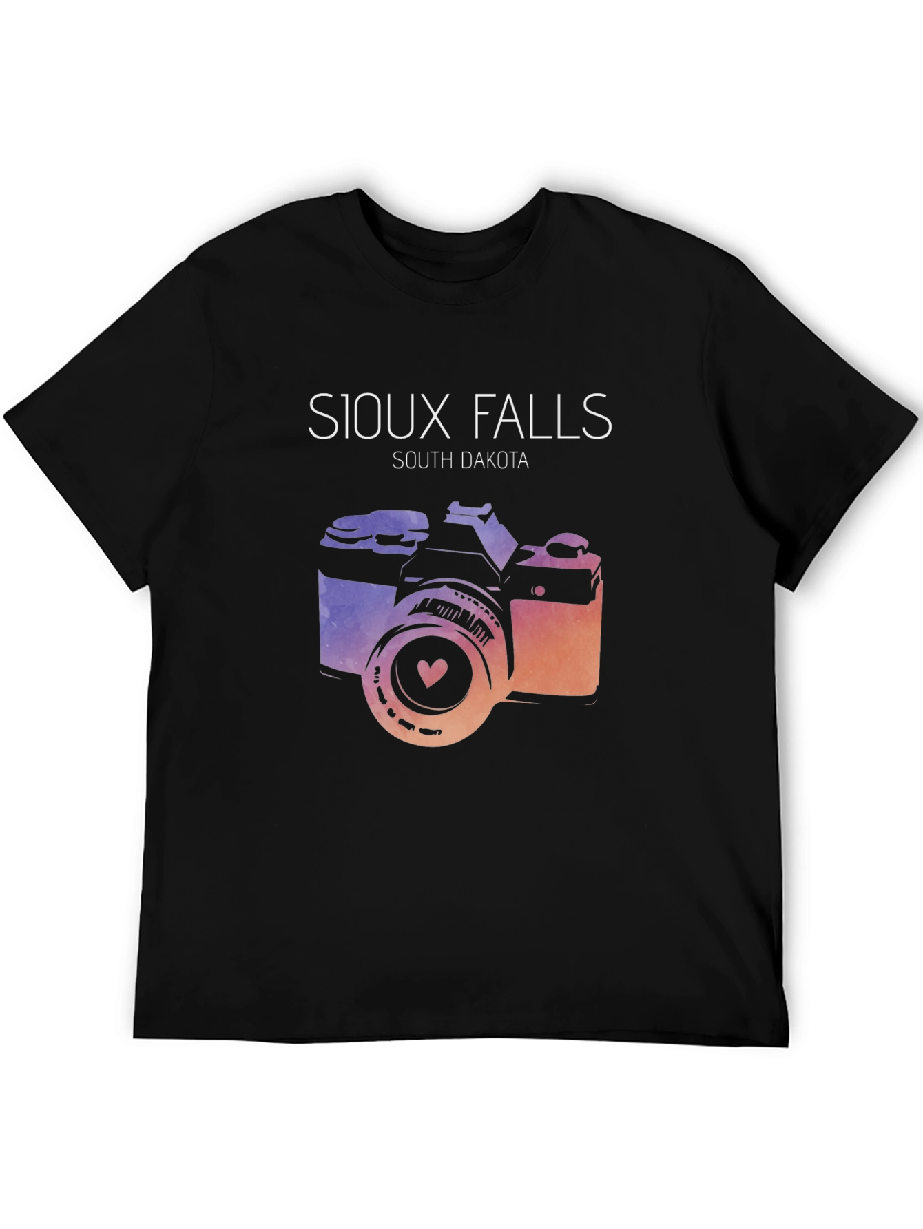 Sioux Falls South Dakota Camera Graphic T-Shirt