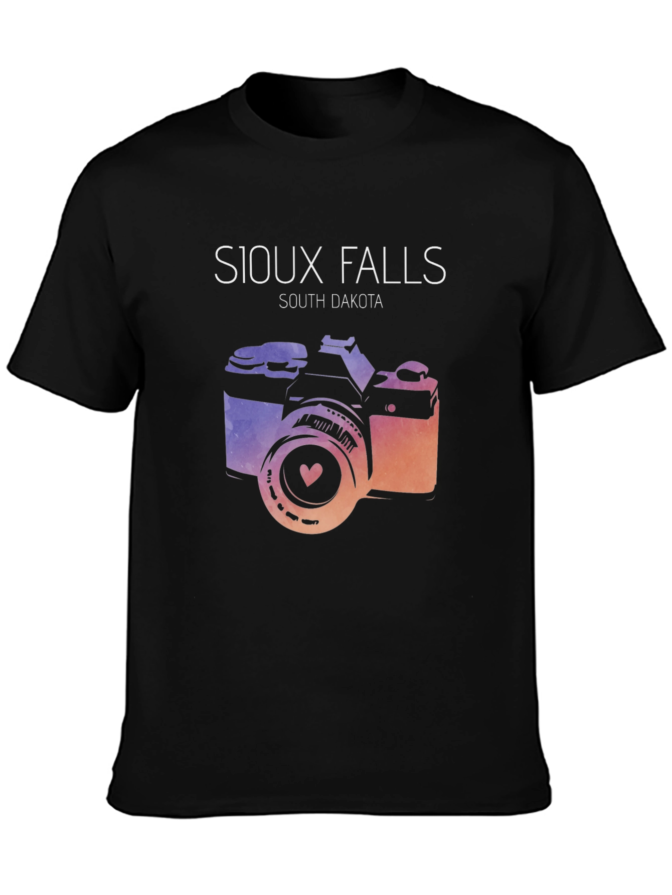 Sioux Falls South Dakota Camera Graphic T-Shirt