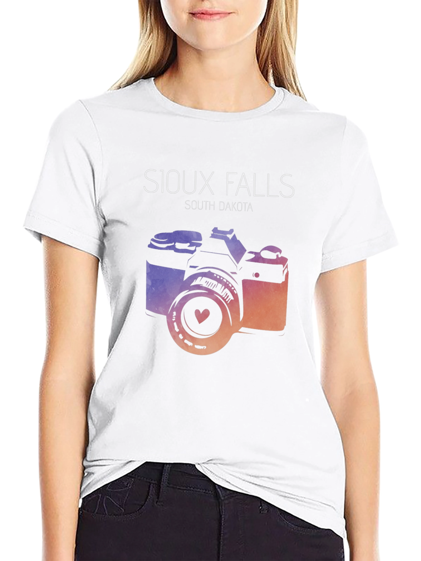 Sioux Falls South Dakota Camera Graphic T-Shirt