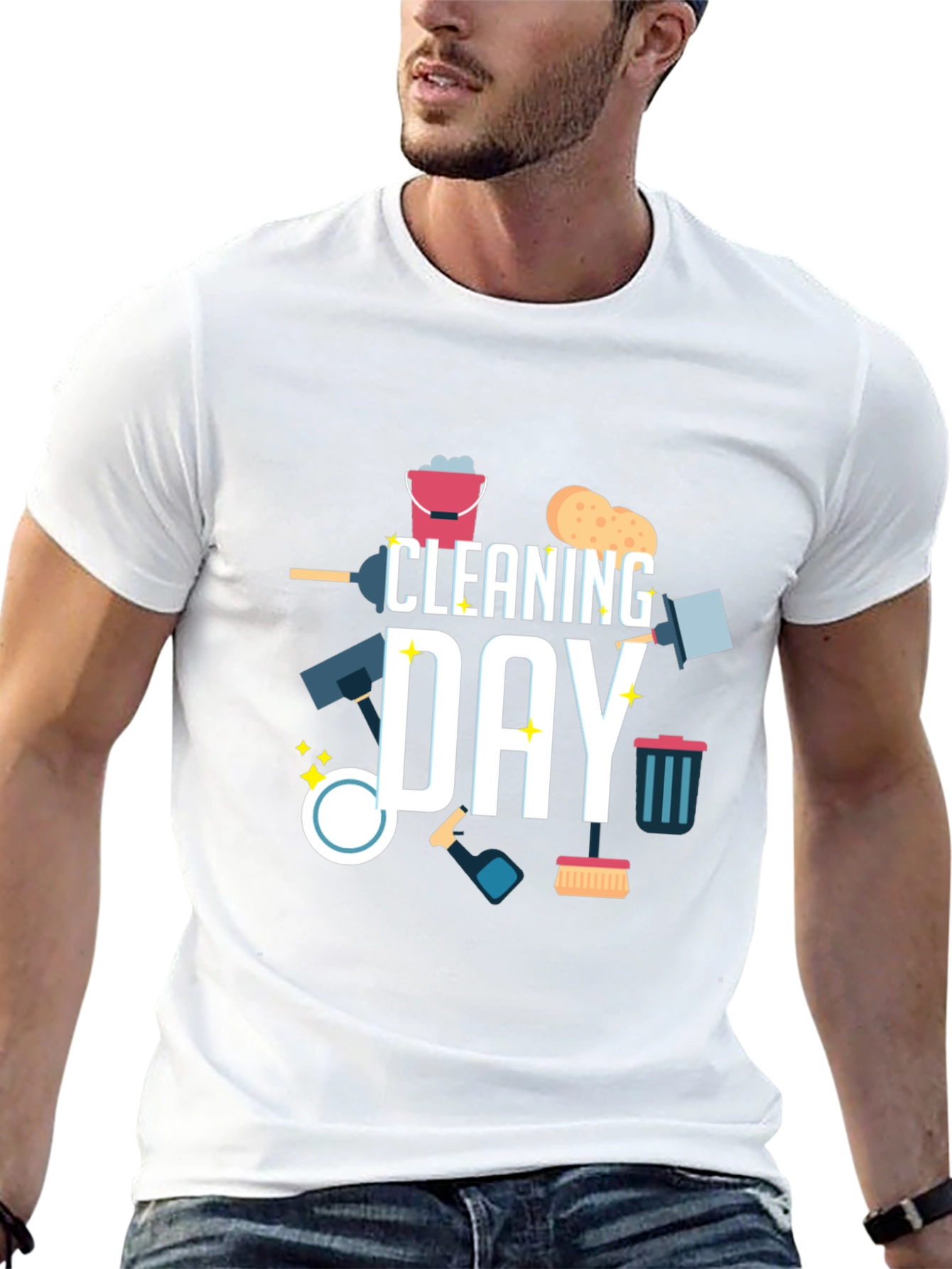 Cleaning Day Graphic T-Shirt