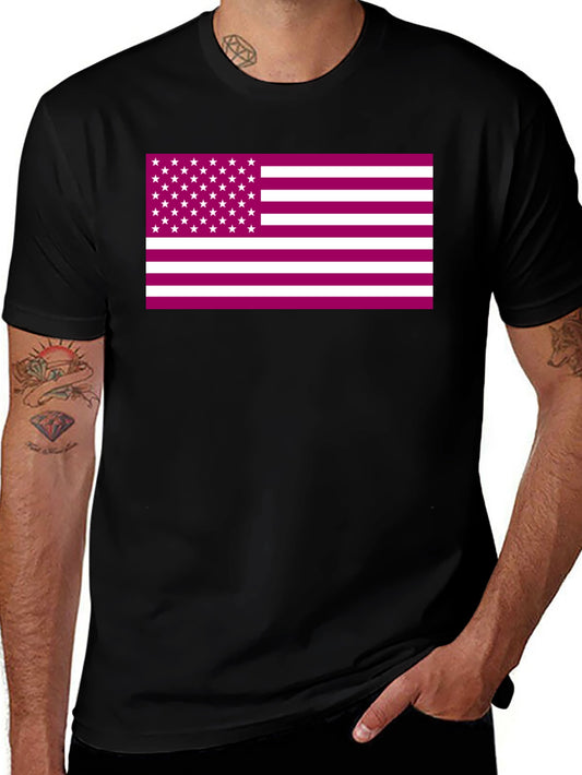 USA Flag Graphic Tee - Patriotic Style