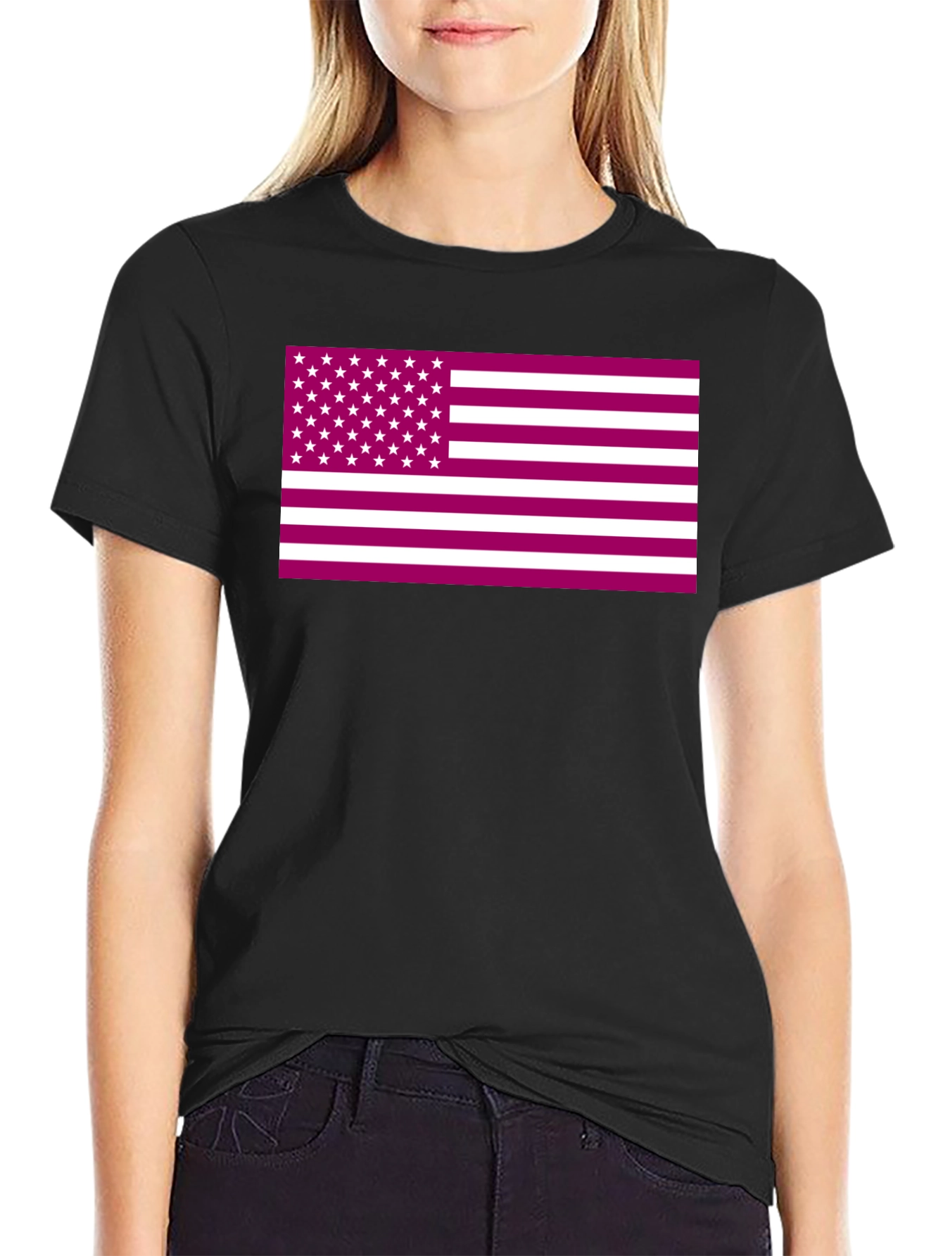 USA Flag Graphic Tee - Patriotic Style