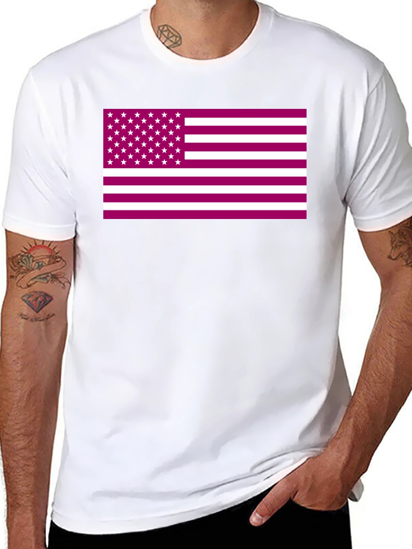 USA Flag Graphic Tee - Patriotic Style