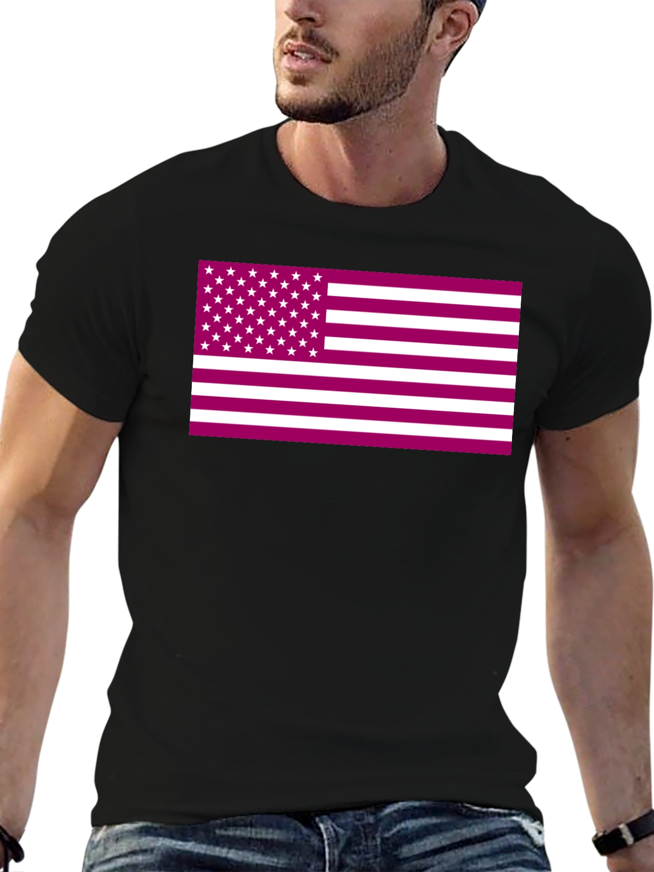 USA Flag Graphic Tee - Patriotic Style