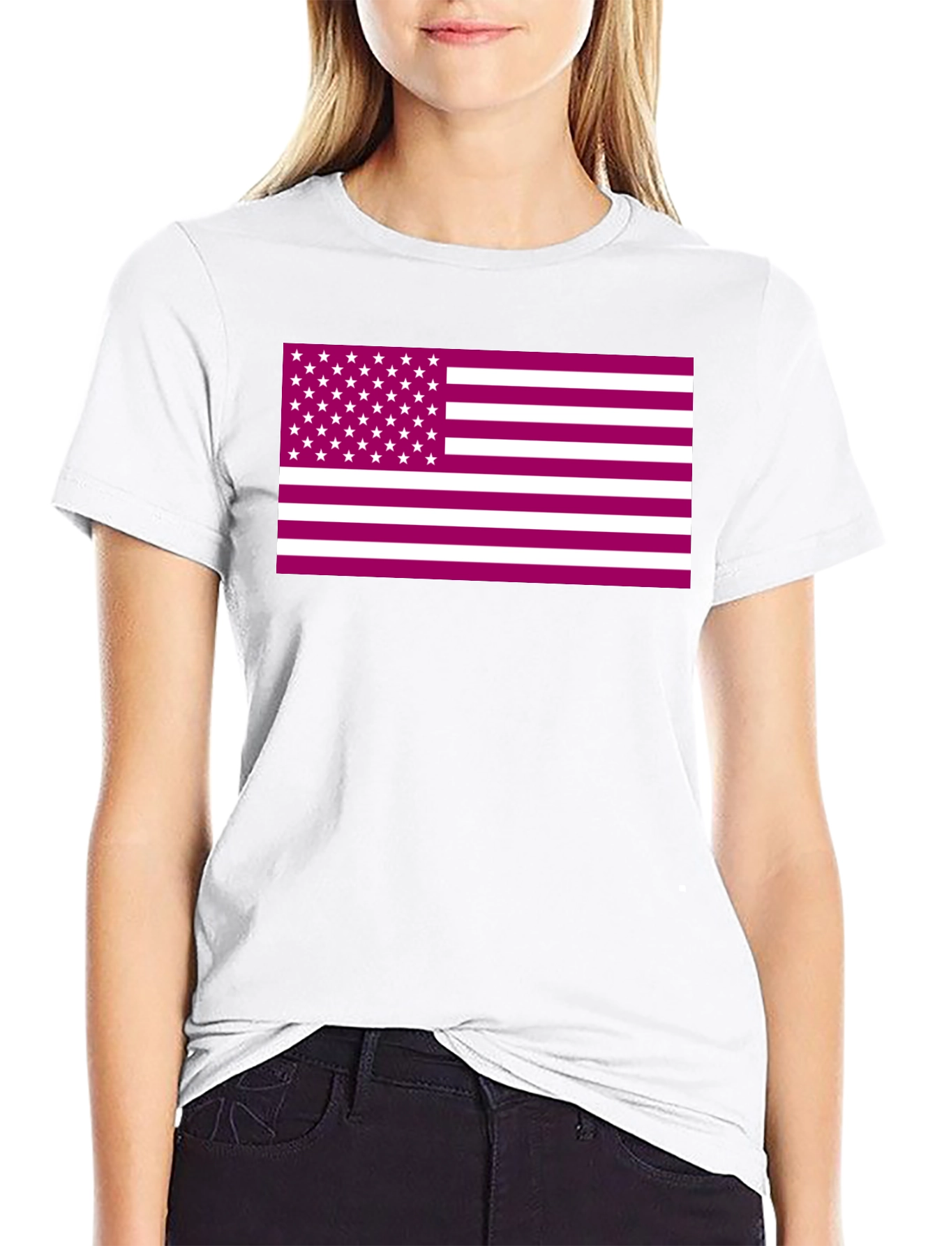 USA Flag Graphic Tee - Patriotic Style