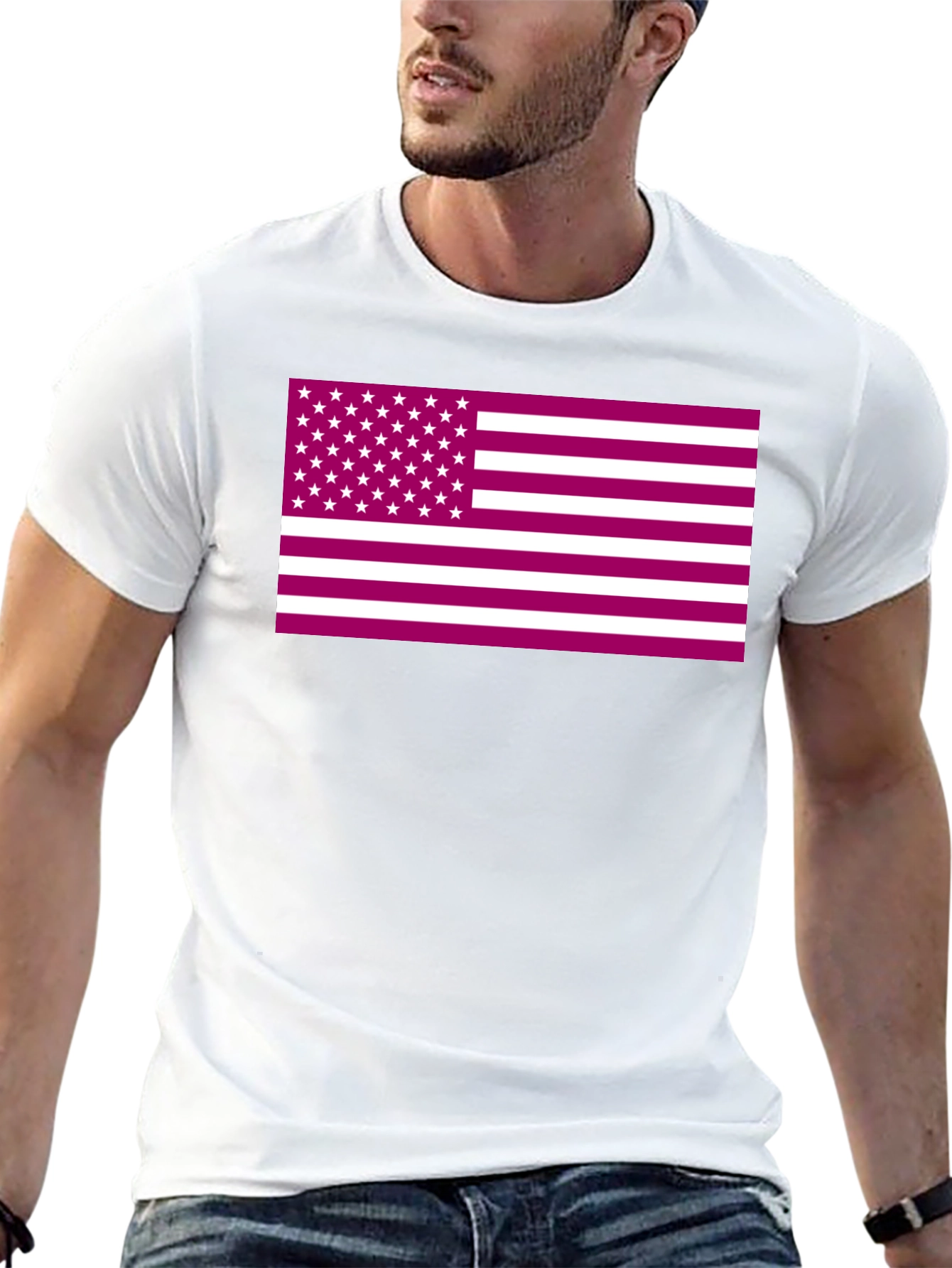 USA Flag Graphic Tee - Patriotic Style