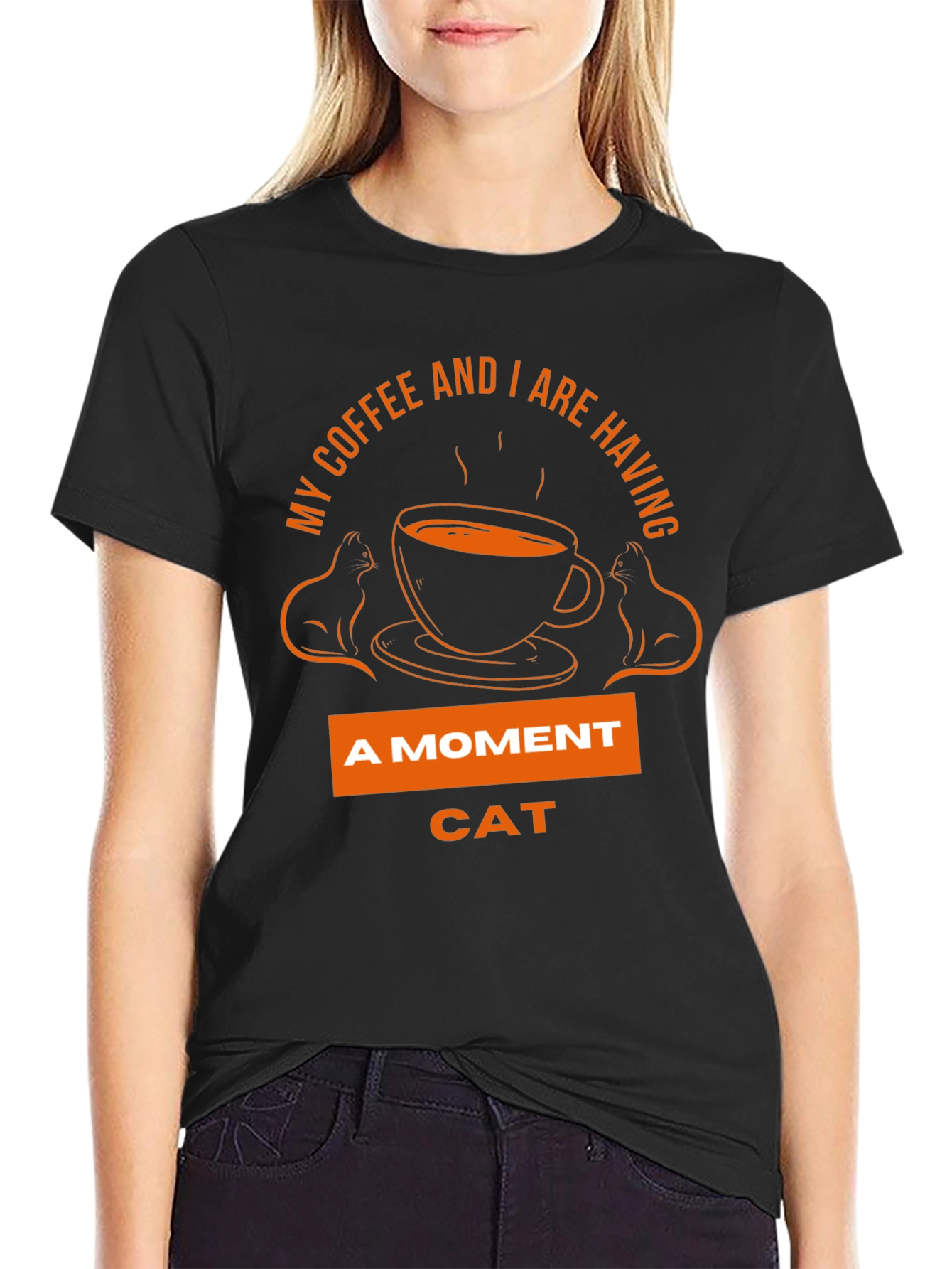Coffee & Cat Lover T-Shirt - A Moment Cat