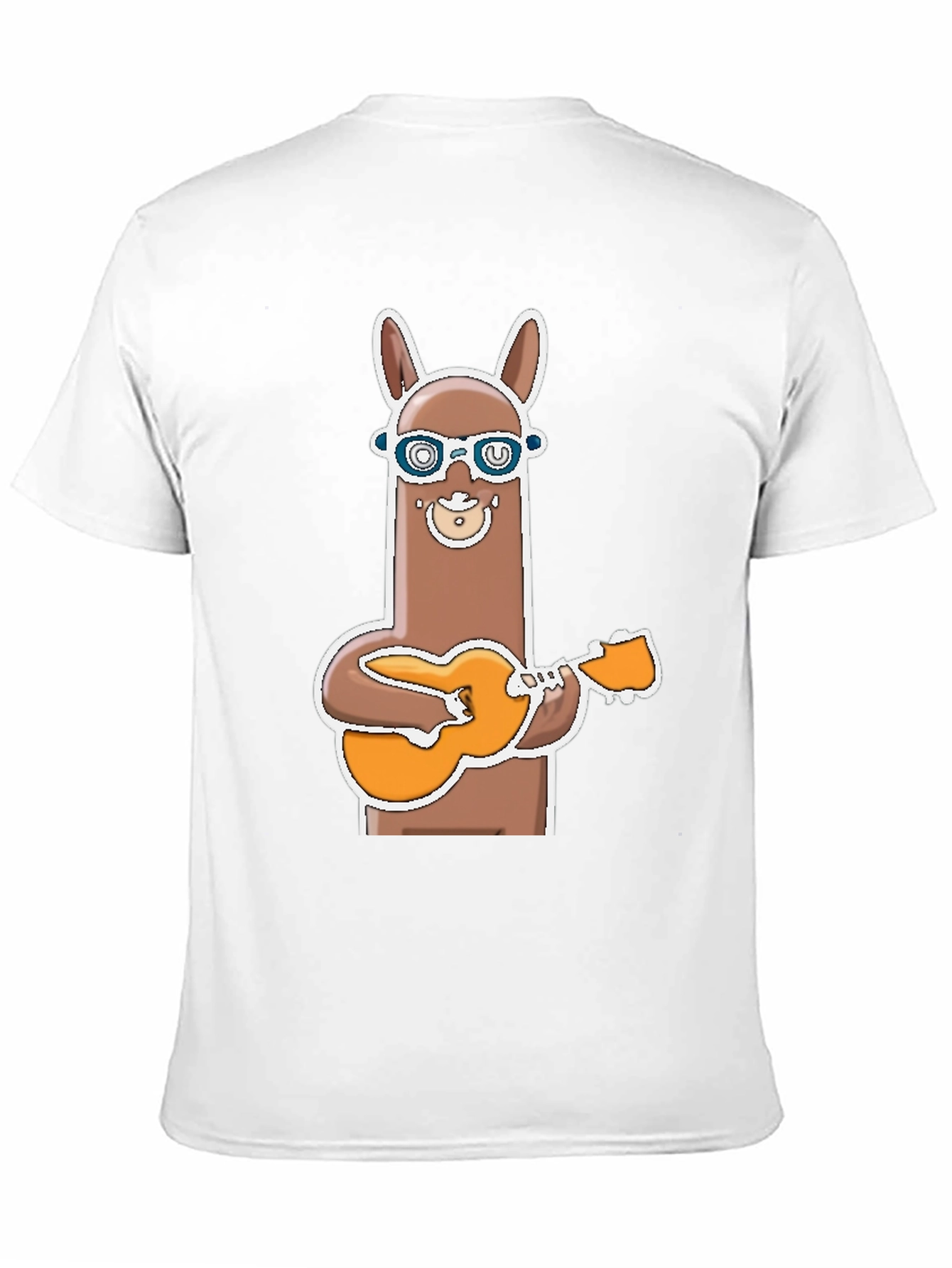 Llama Guitar Player T-Shirt Funny Graphic Tee