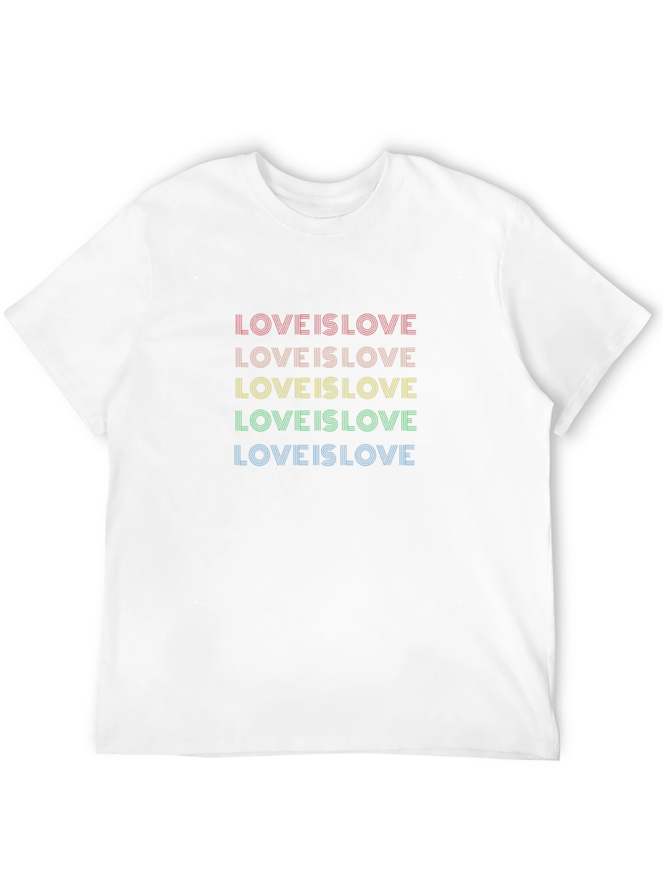 Love is Love Pride T-Shirt - Rainbow Text Tee