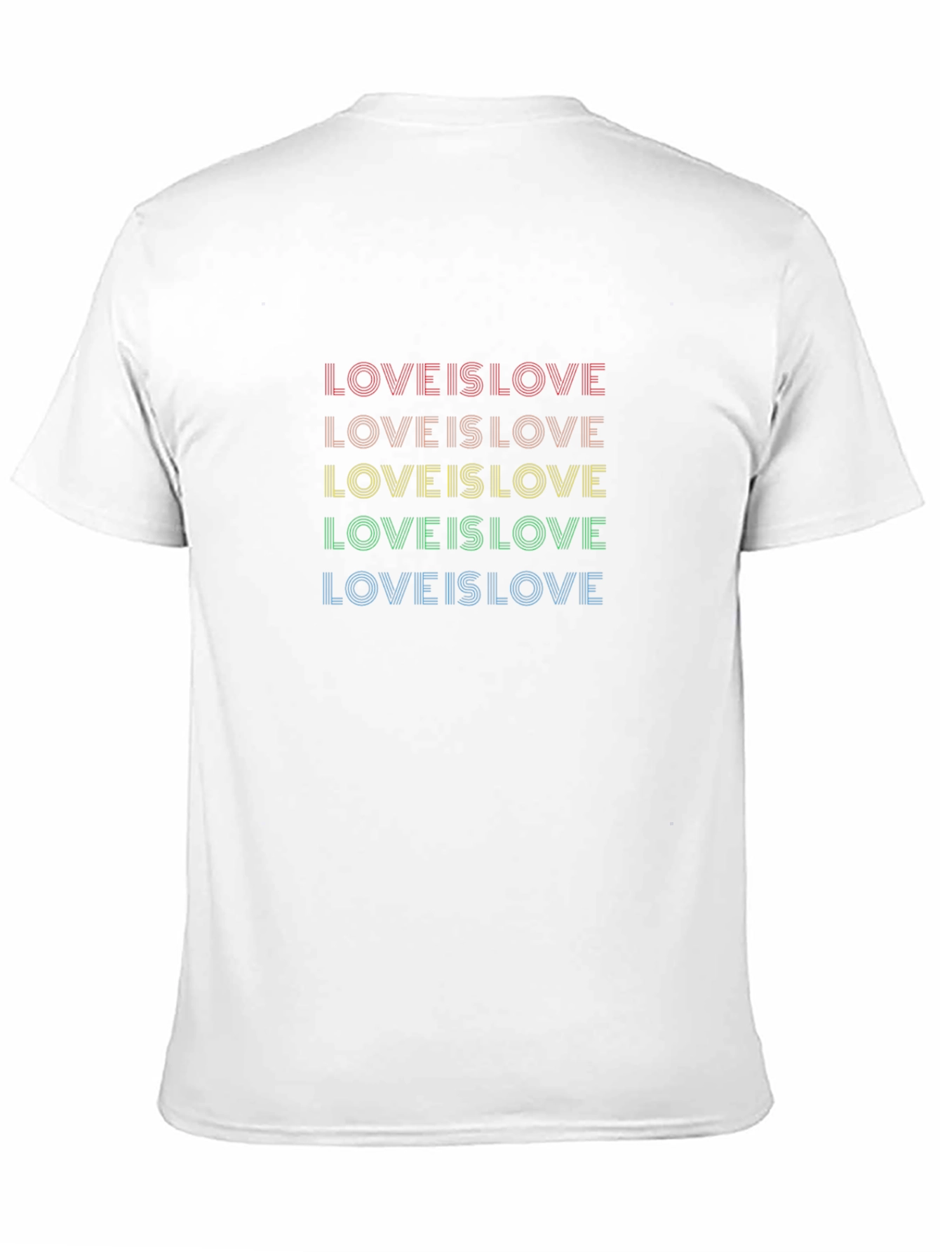 Love is Love Pride T-Shirt - Rainbow Text Tee