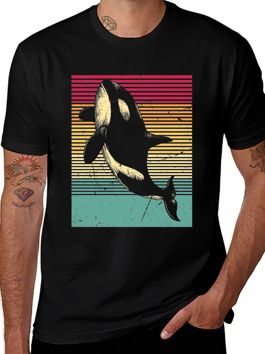 Retro Orca Whale T-Shirt