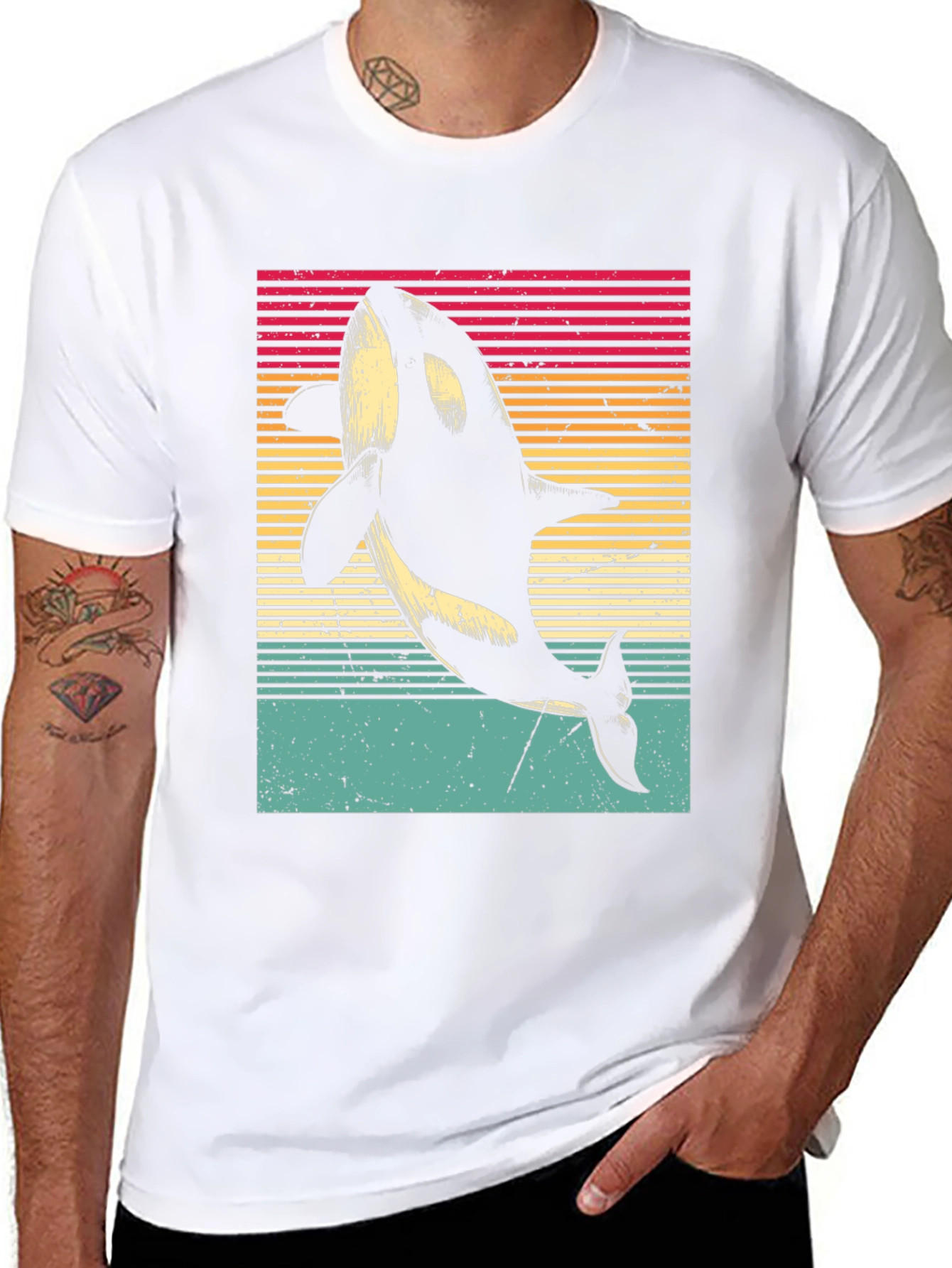 Retro Orca Whale T-Shirt