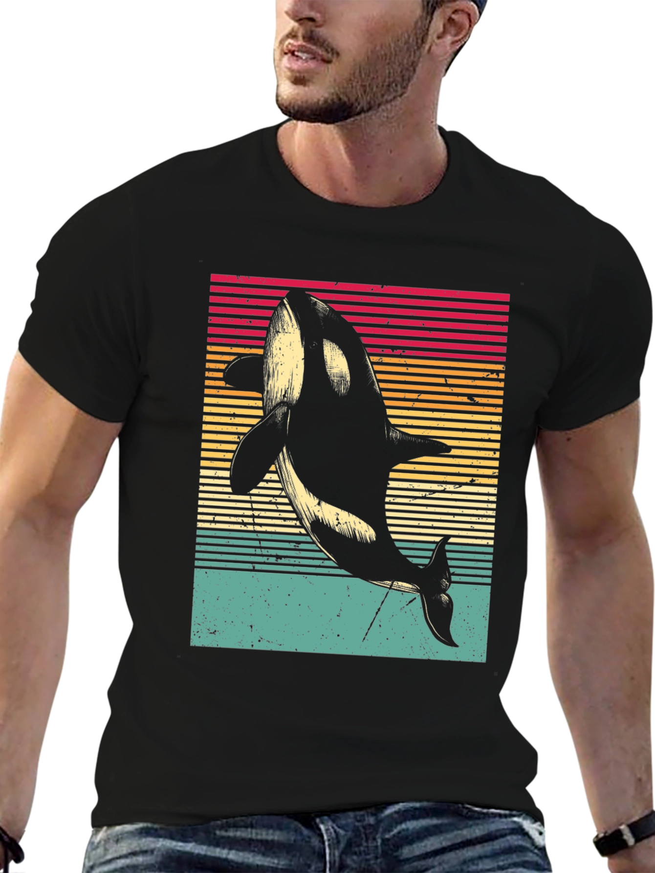 Retro Orca Whale T-Shirt