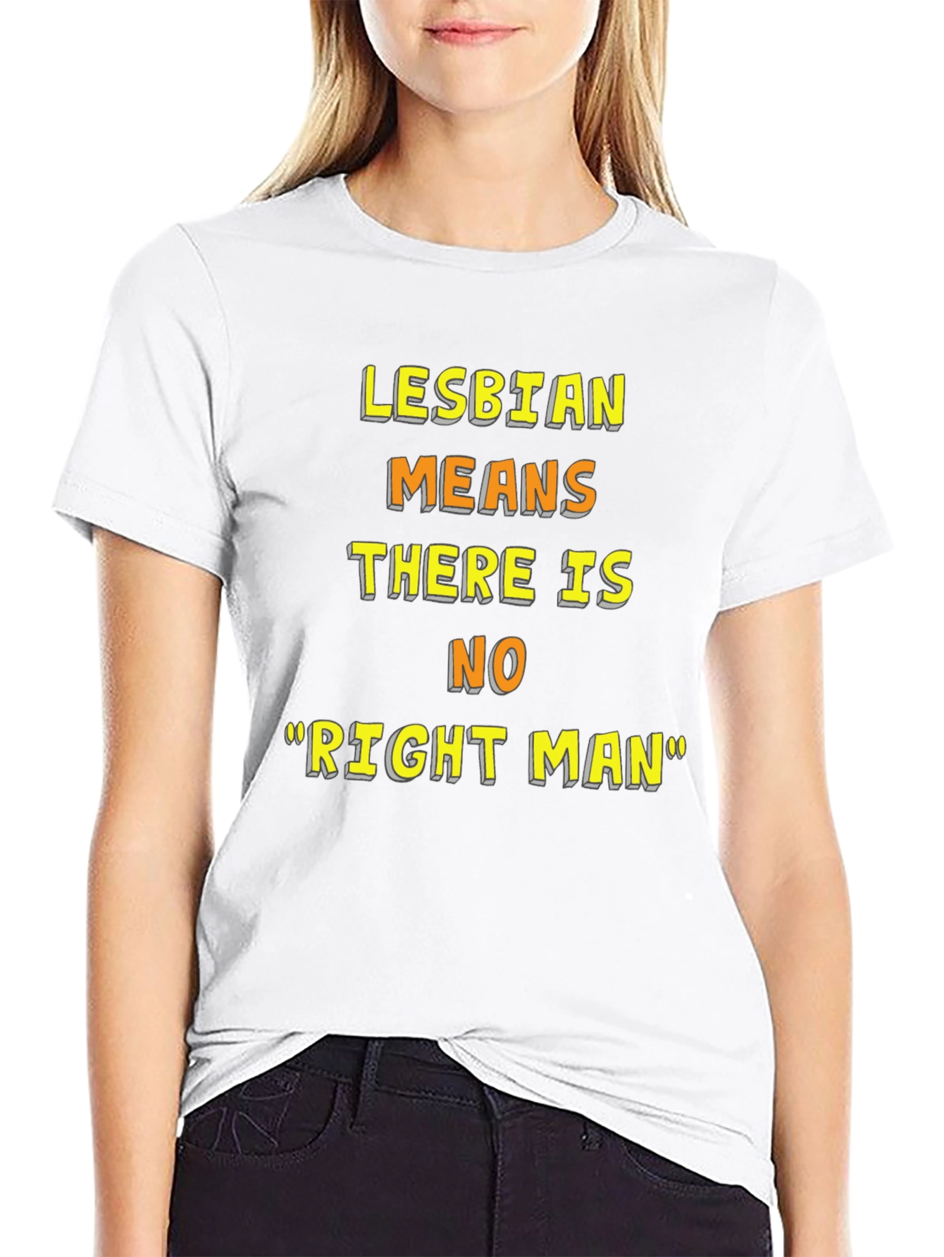 Lesbian Pride T-Shirt - No Right Man Statement Tee