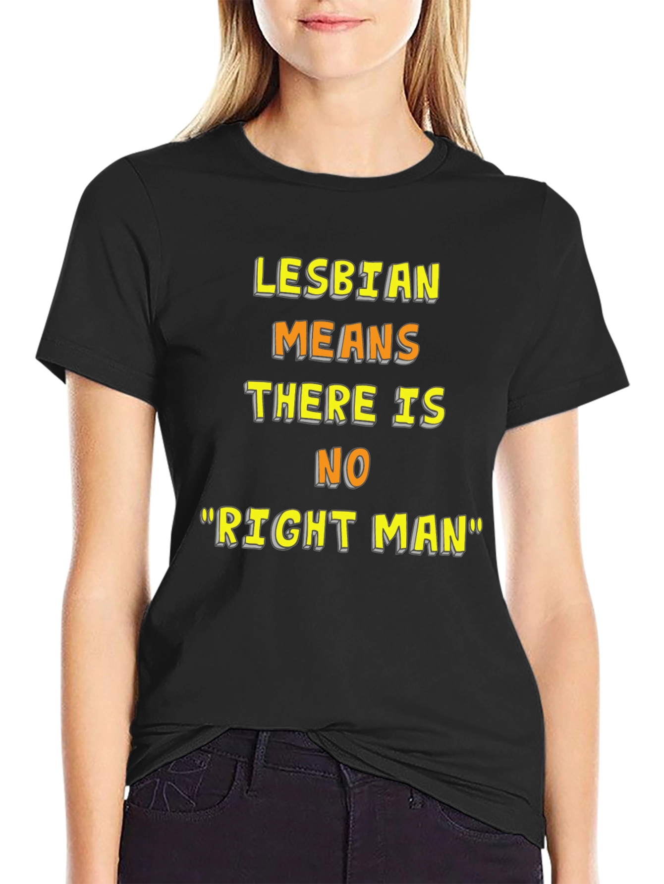 Lesbian Pride T-Shirt - No Right Man Statement Tee