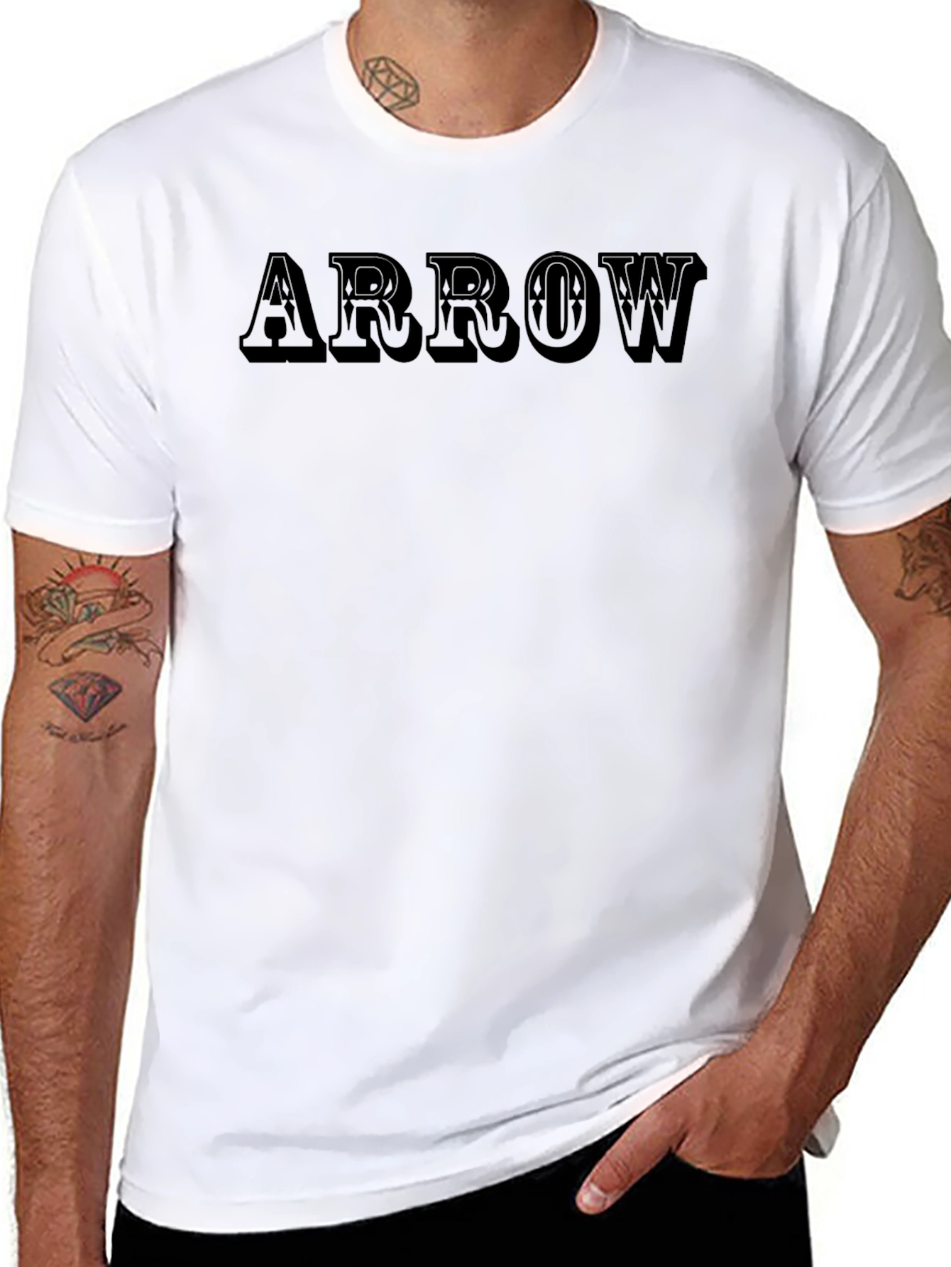 ARROW Graphic T-Shirt - Solid Black
