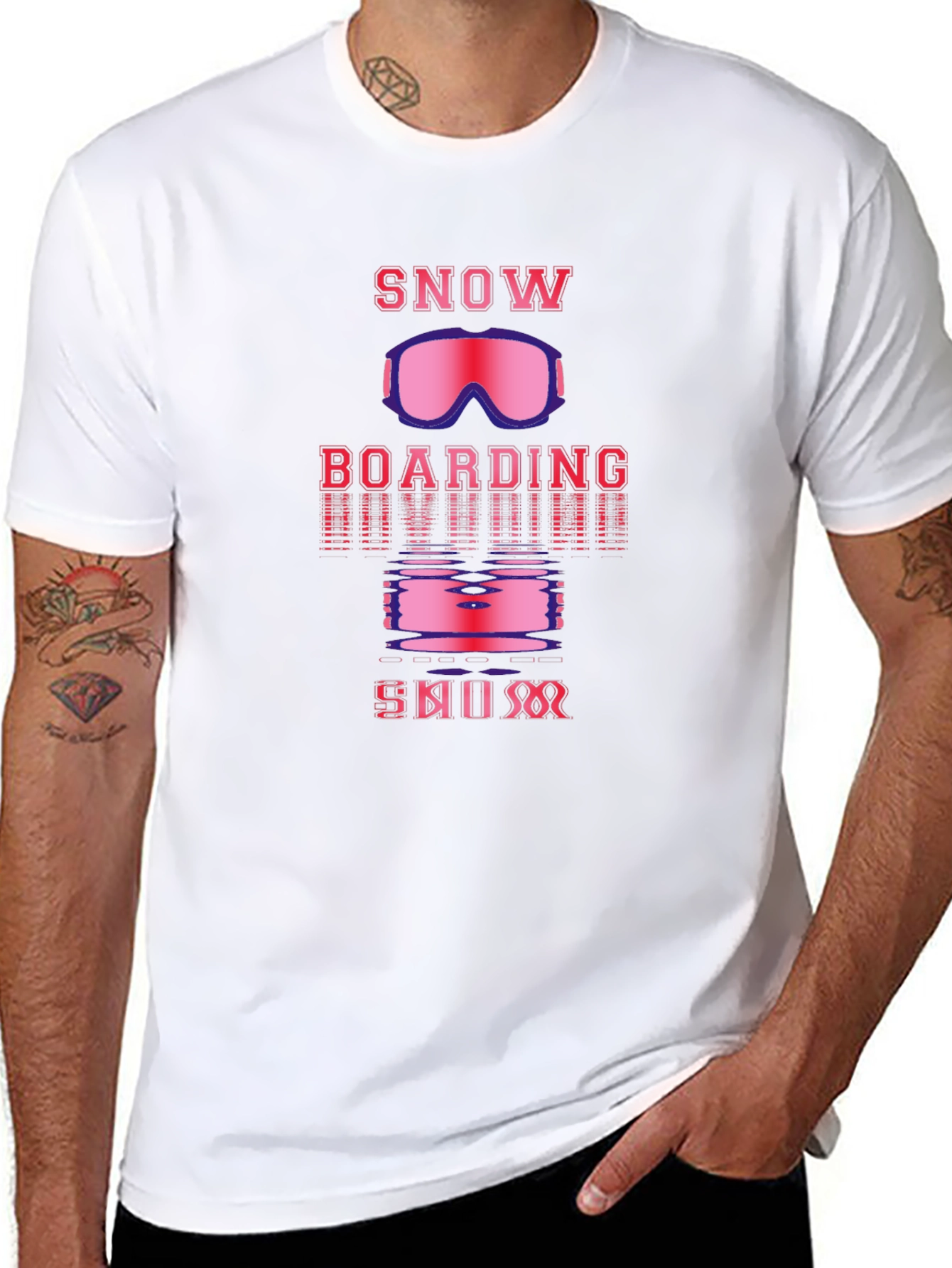Snowboarding Ski Bum Graphic Tee