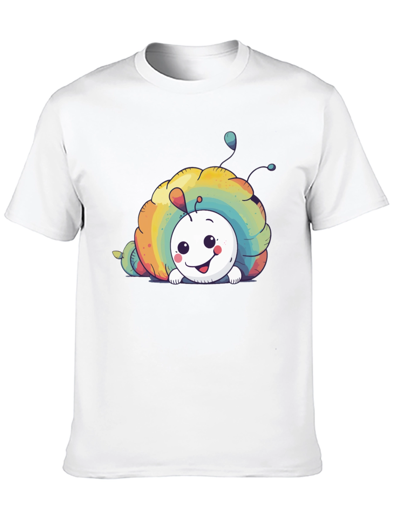 Rainbow Snail Graphic Tee - Unisex Black T-Shirt