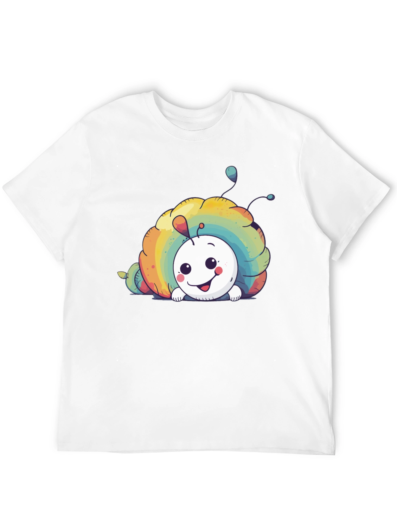 Rainbow Snail Graphic Tee - Unisex Black T-Shirt