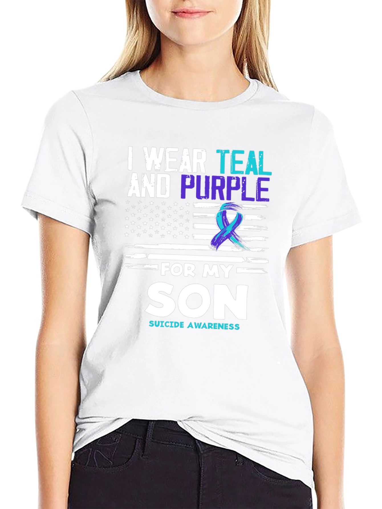 Teal and Purple Suicide Awareness T-Shirt