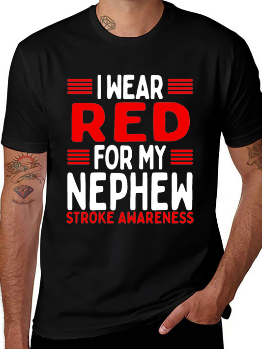Red for My Nephew Stroke Awareness T-Shirt