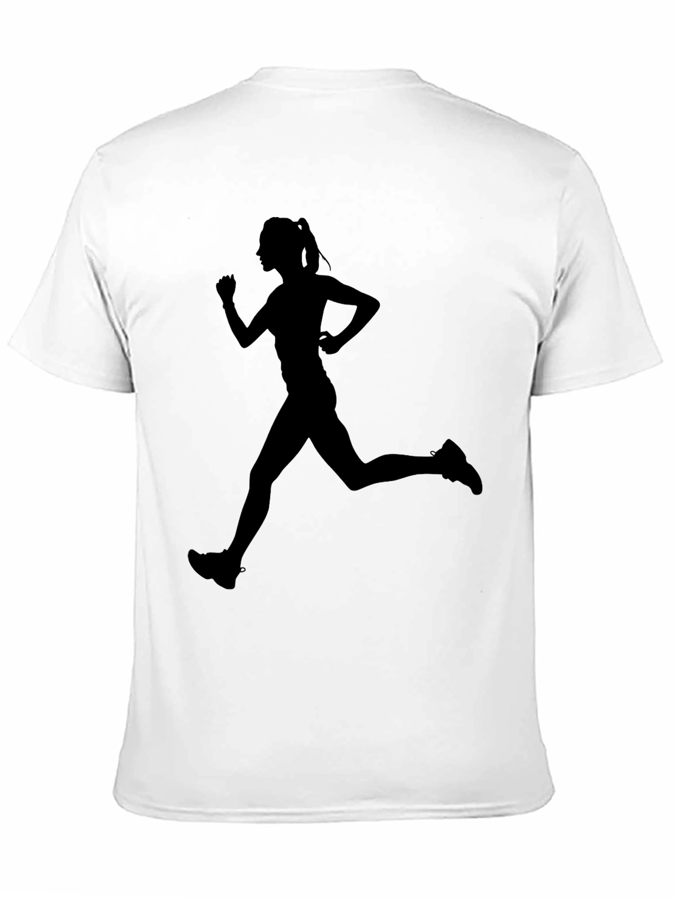 Runner Silhouette Graphic Tee - Black Cotton Blend