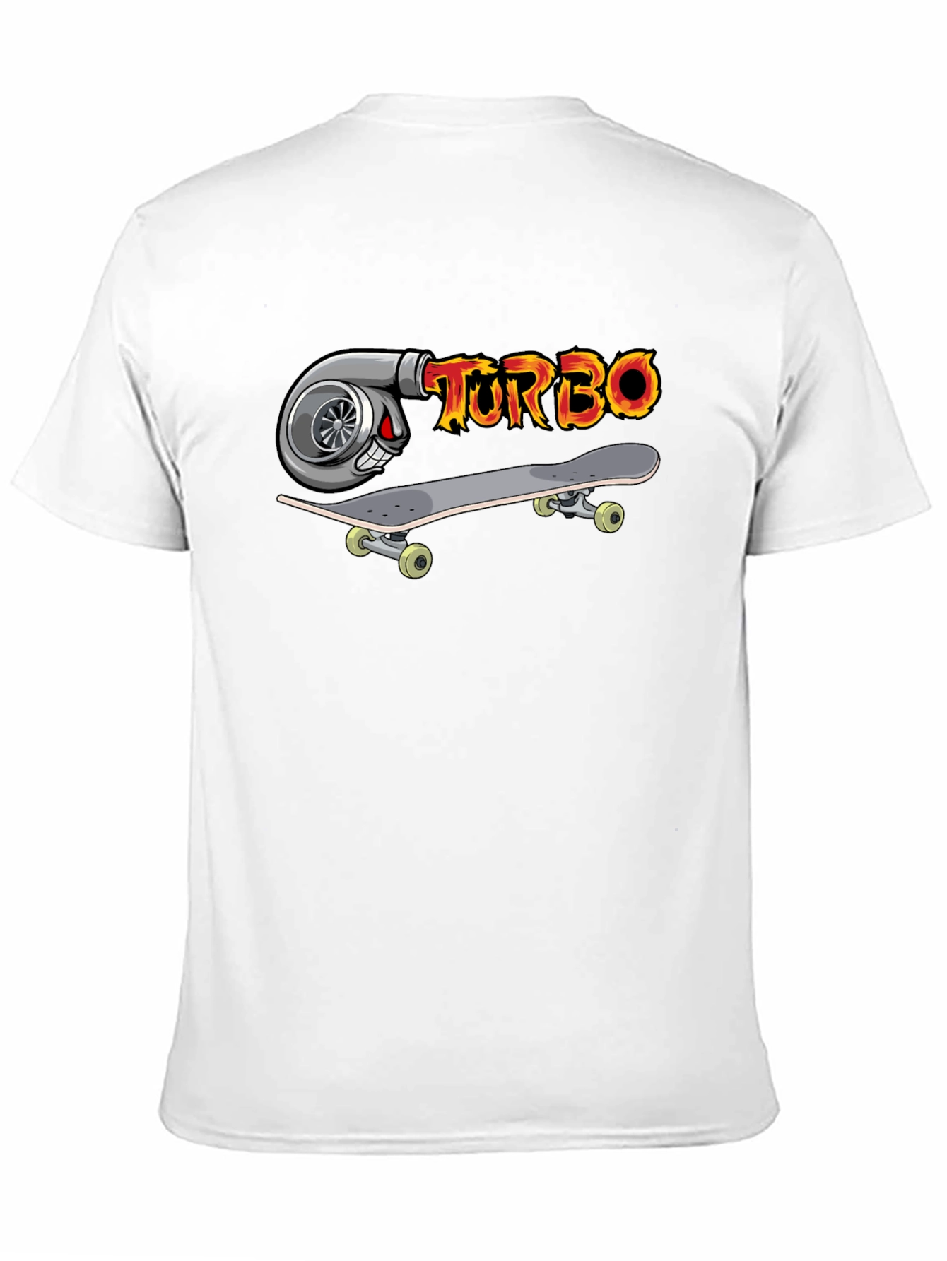 Turbo Skateboarder Black T-Shirt