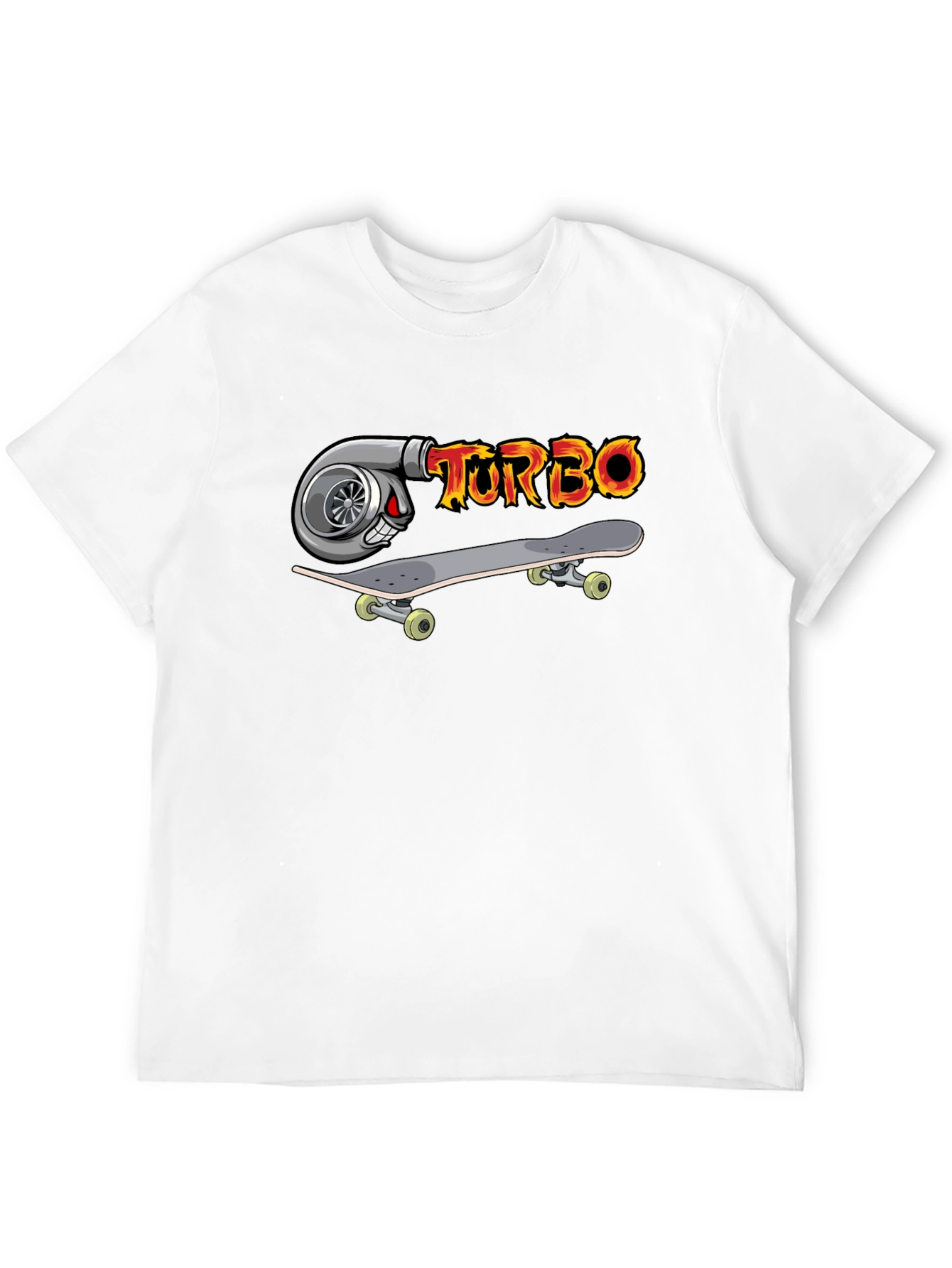 Turbo Skateboarder Black T-Shirt