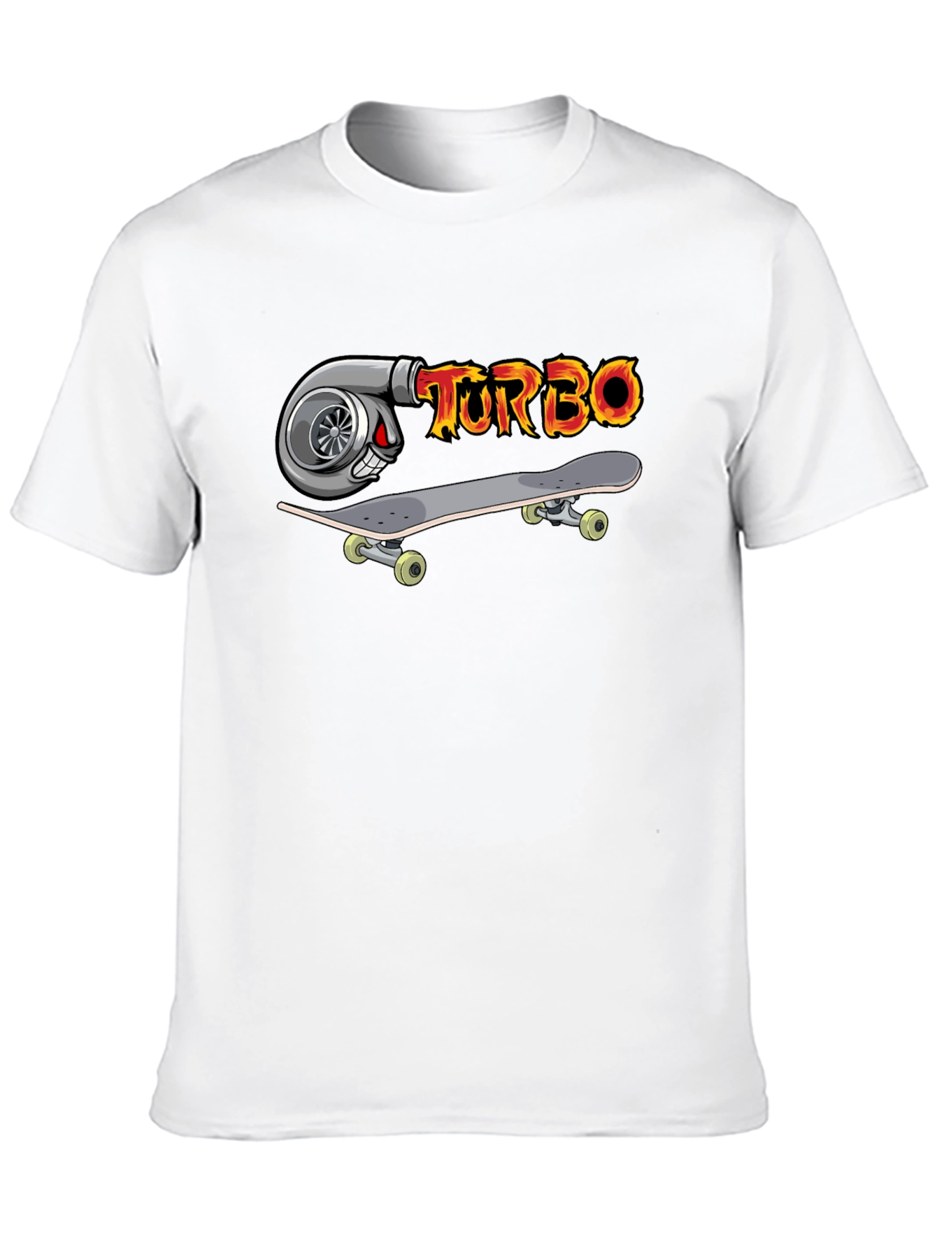Turbo Skateboarder Black T-Shirt