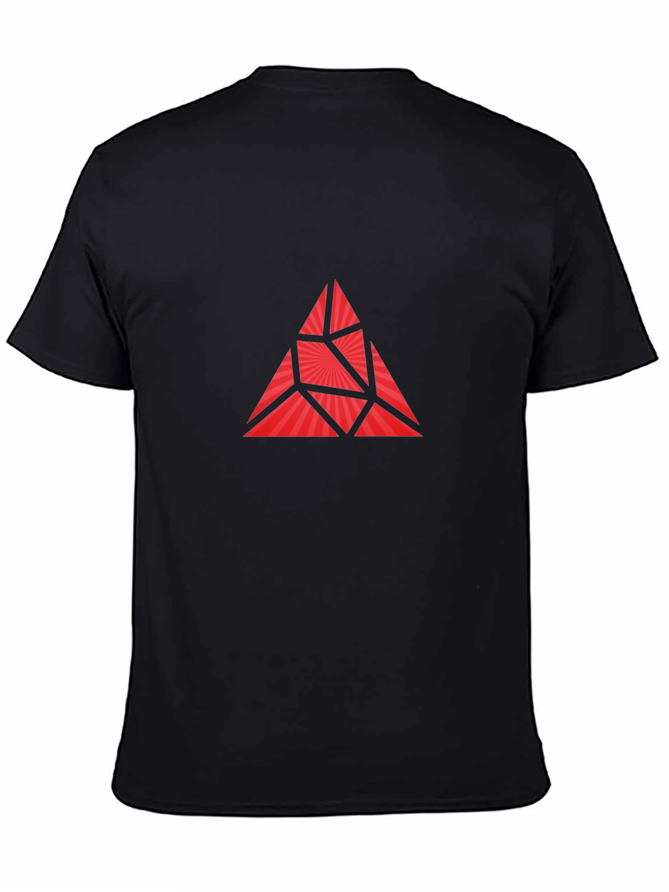 Geometric Triangle Graphic Print Mens T-Shirt