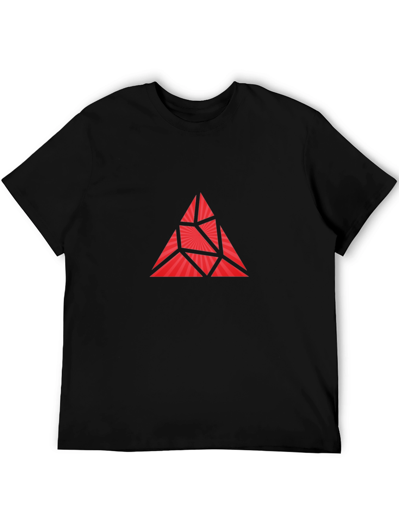 Geometric Triangle Graphic Print Mens T-Shirt