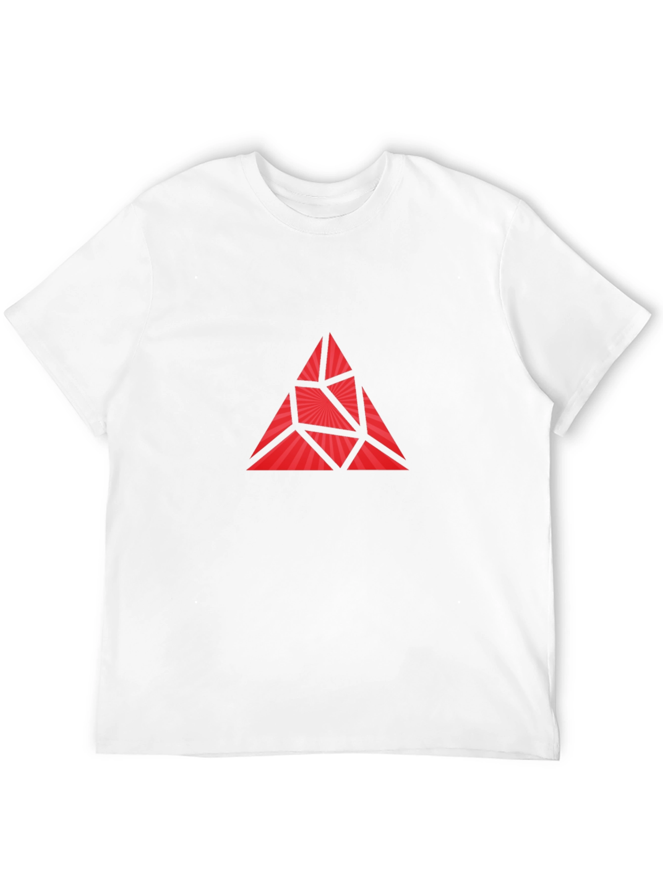 Geometric Triangle Graphic Print Mens T-Shirt
