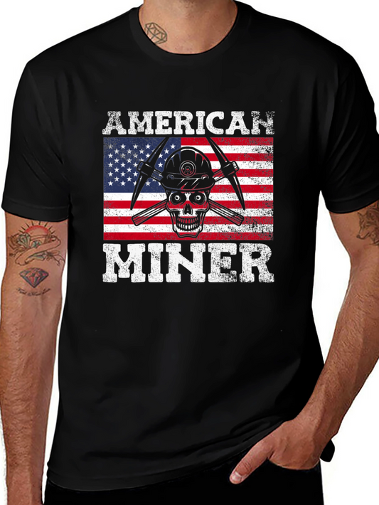 American Miner Skull Graphic Tee