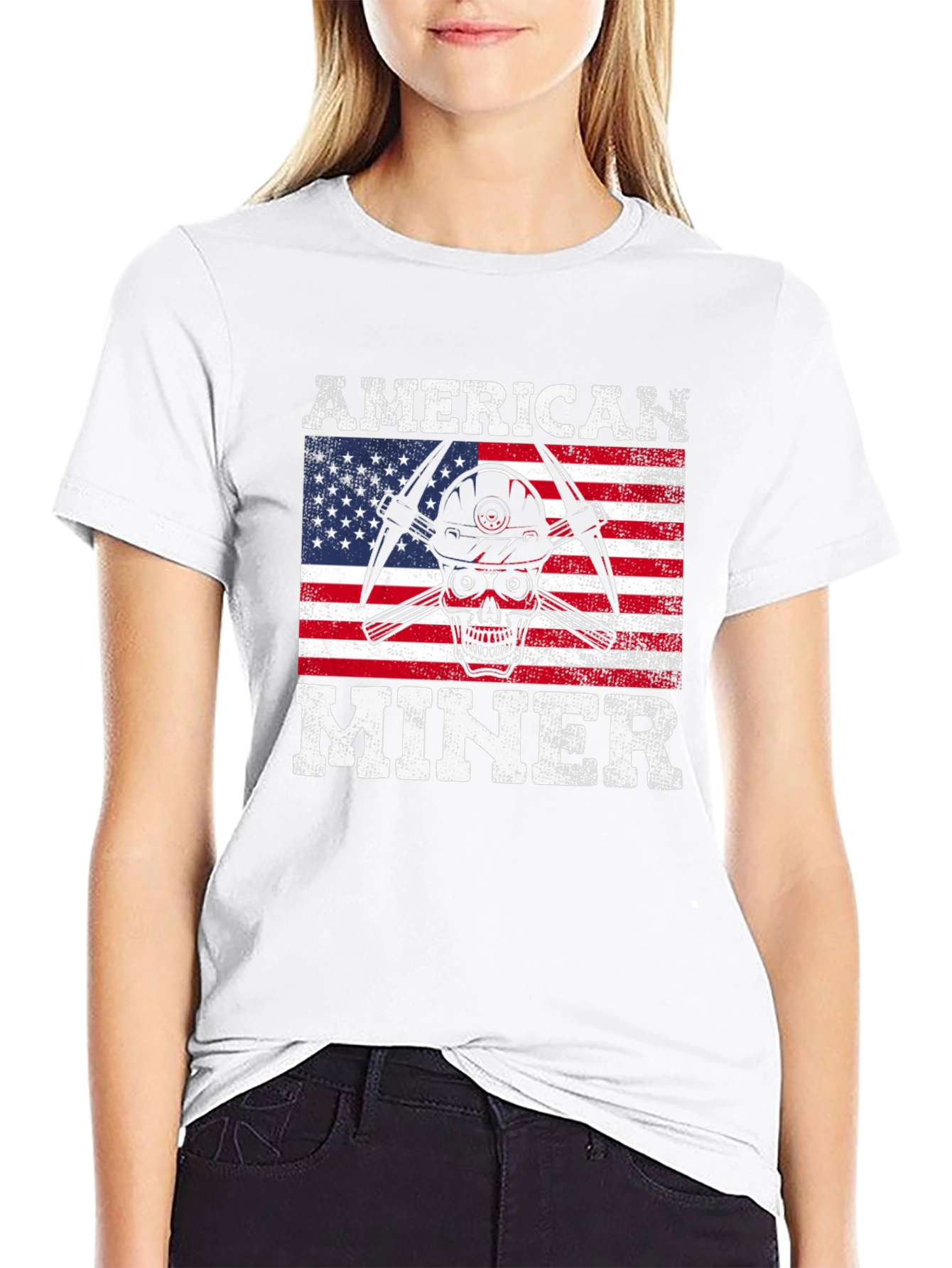American Miner Skull Graphic Tee