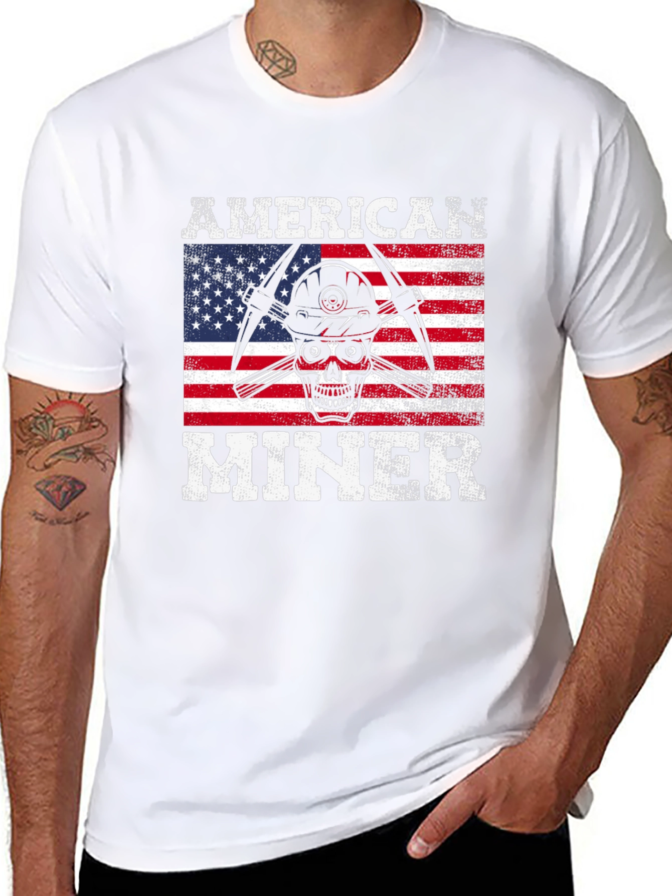 American Miner Skull Graphic Tee