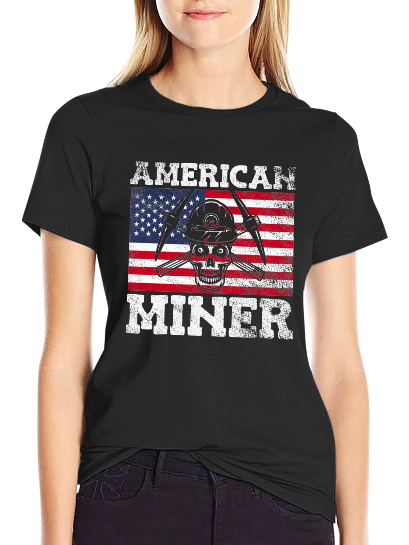 American Miner Skull Graphic Tee