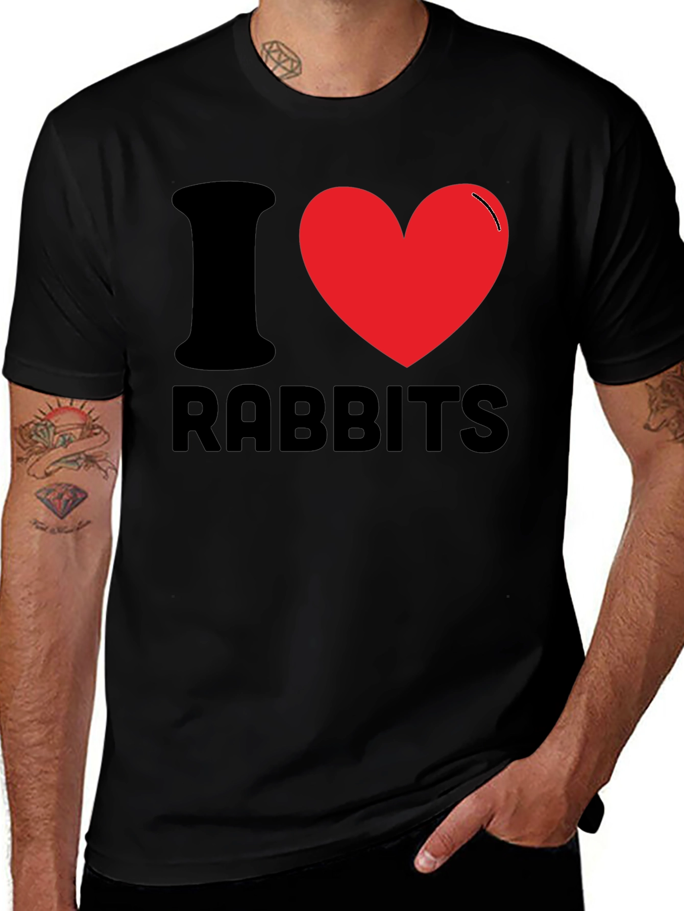I Love Rabbits T-Shirt - Fun Novelty Tee